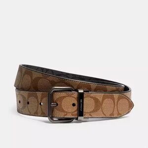 Coach Brown/Black Monogram Belt  Never Worn 36
